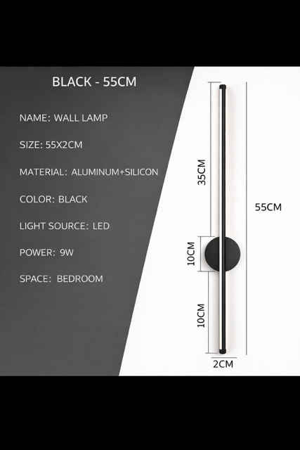 Lampe murale design noir mat – Transformez votre pièce en 10 secondes | MurÉclat Axis