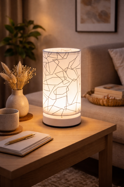 Lampe Nordique Moderne en Tissu – Éclairage Décoratif USB