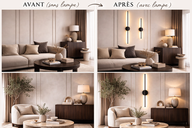 Applique Murale LED Sans Fil MurÉclat™ Linéa – Rechargeable USB avec Télécommande (50cm & 80cm)