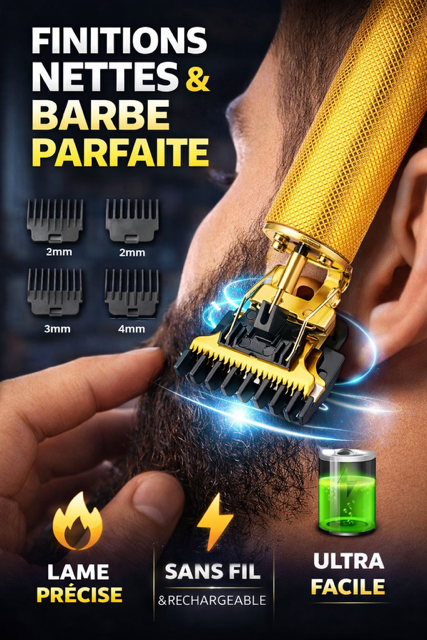 Tondeuse de Précision Sans Fil – Finitions Nettes & Barbe Parfaite