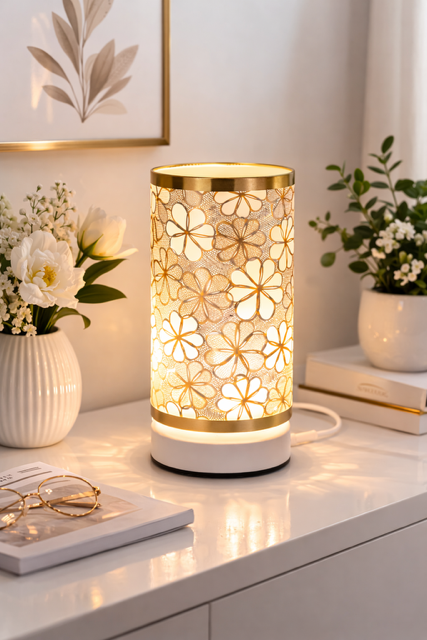 Lampe LED Décorative Nordique – Lampe en Tissu USB