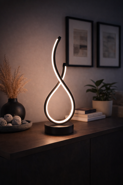 Lampe LED Spirale Moderne – Veilleuse Design 3 Couleurs avec Variateur