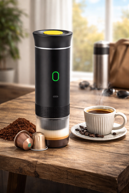 Machine à Café Portable 3-en-1 – Espresso Partout, à Tout Moment