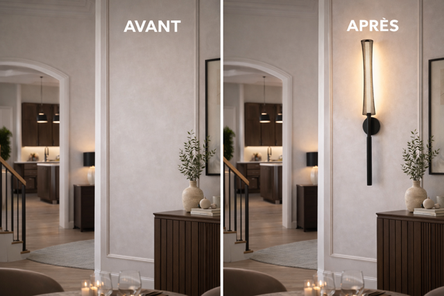 Applique murale LED rechargeable MurÉclat Aura 66 – Sans fil, télécommande, éclairage chaleureux