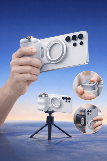 Poignée Magnétique Ergonomique pour Smartphone – Stabilité & Confort