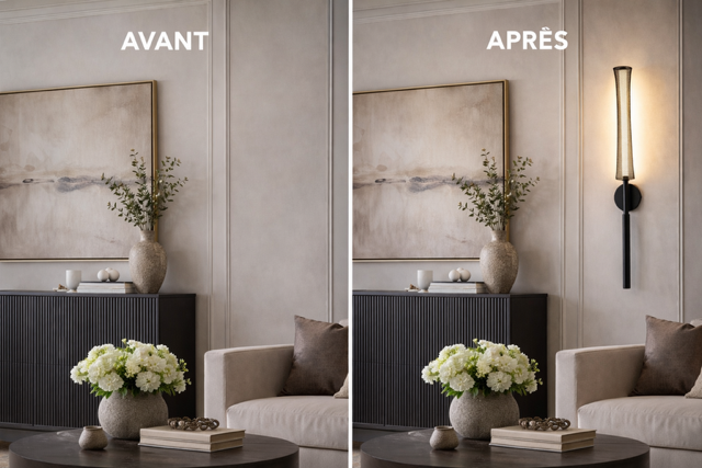 Applique murale LED rechargeable MurÉclat Aura 66 – Sans fil, télécommande, éclairage chaleureux